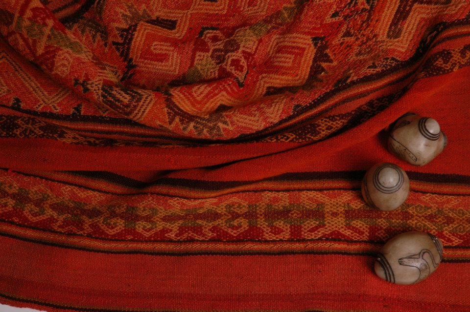 Woven Mestana Cloth from Peru with Chumpi Stones